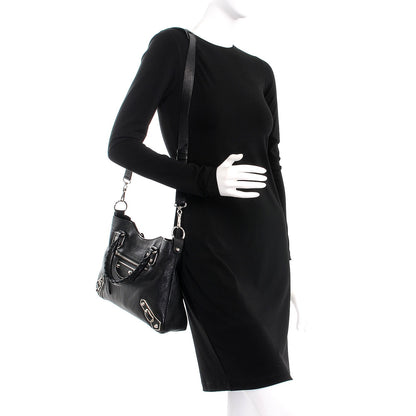Balenciaga Chevre Silver Metallic Edge Hardware Town Black 2 of 11