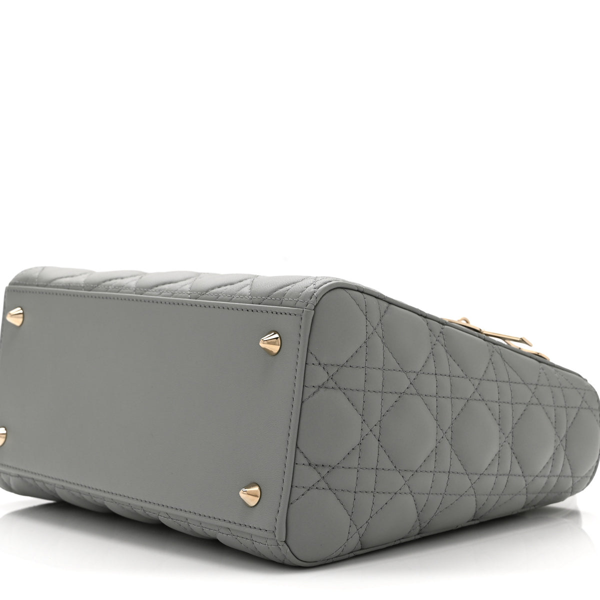 Lambskin Cannage Medium Lady Dior Grey