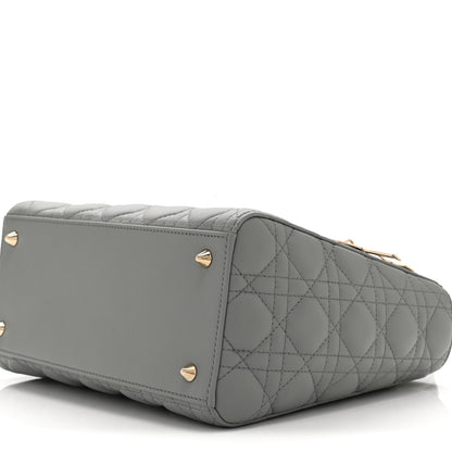 Christian Dior Lambskin Cannage Medium Lady Dior Grey 10 of 10