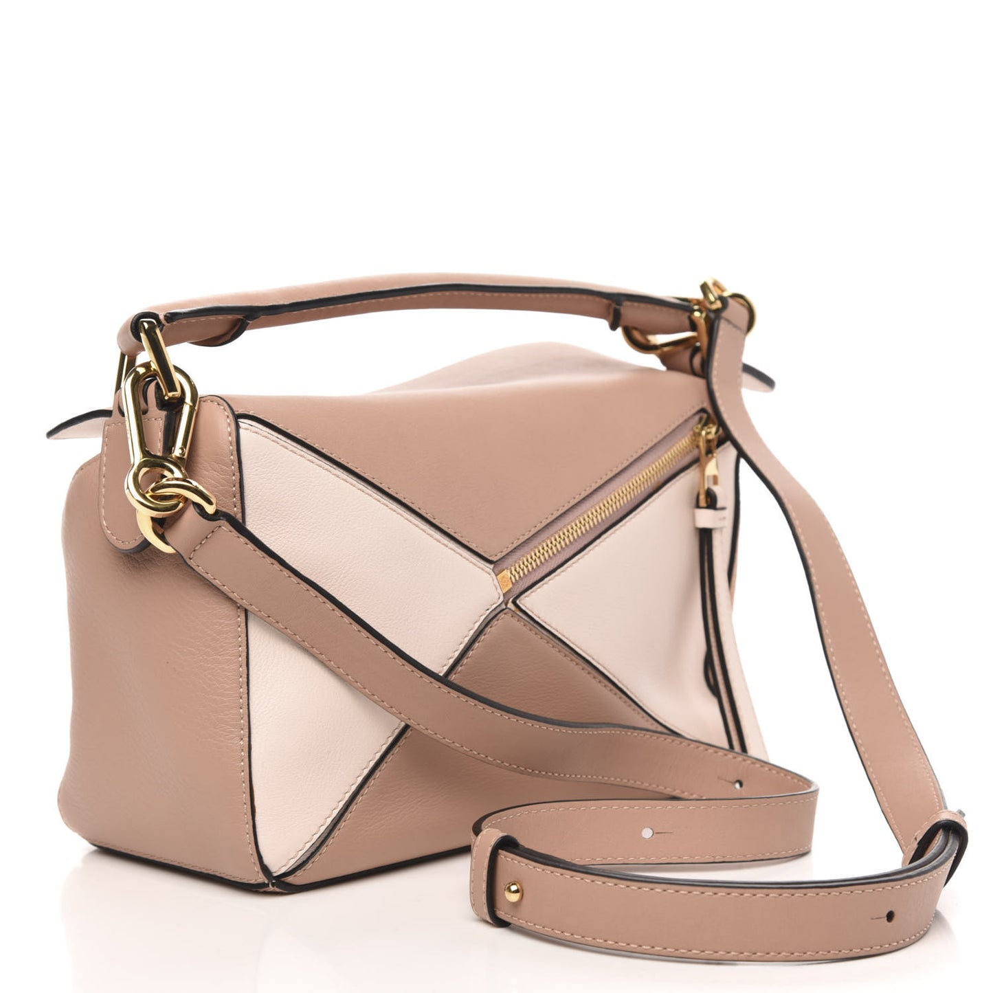 Calfskin Suede Small Puzzle Bag Blush