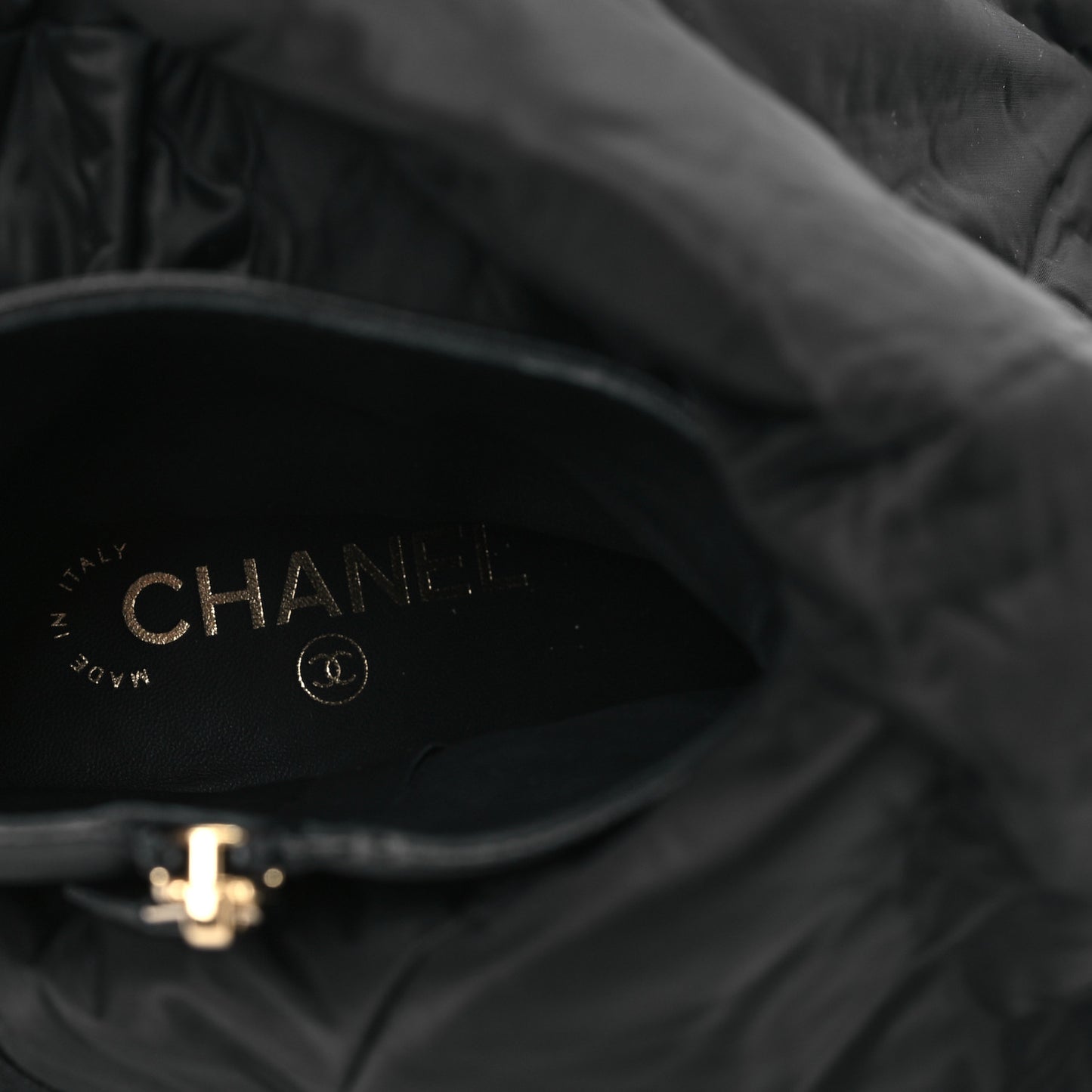 Mixed Fibers Lambskin Patent Calfskin Convertible High Boots 38 Black