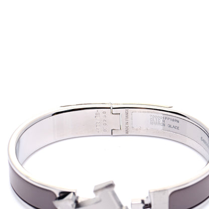 Hermes Enamel Narrow Clic Clac H Bracelet PM Marron Glace 6 of 8