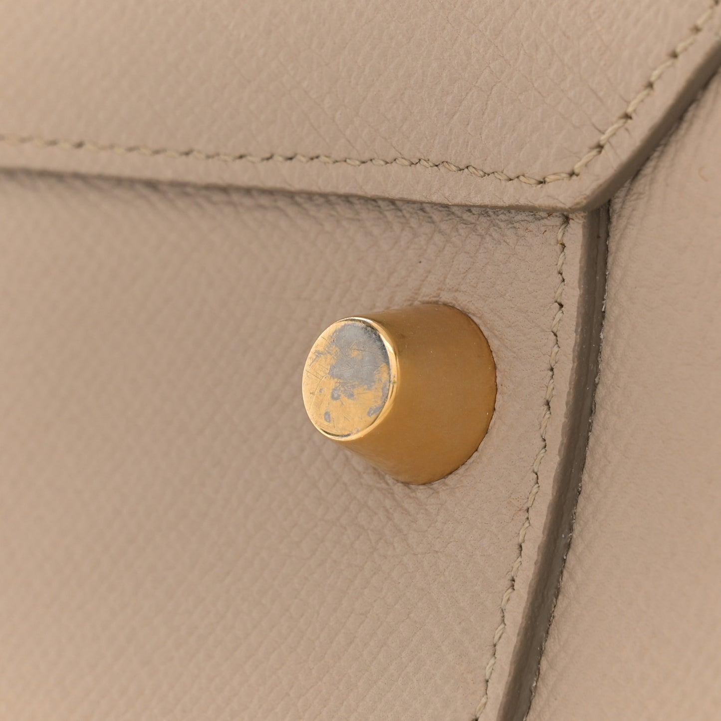 Grained Calfskin Mini Belt Bag Light Taupe