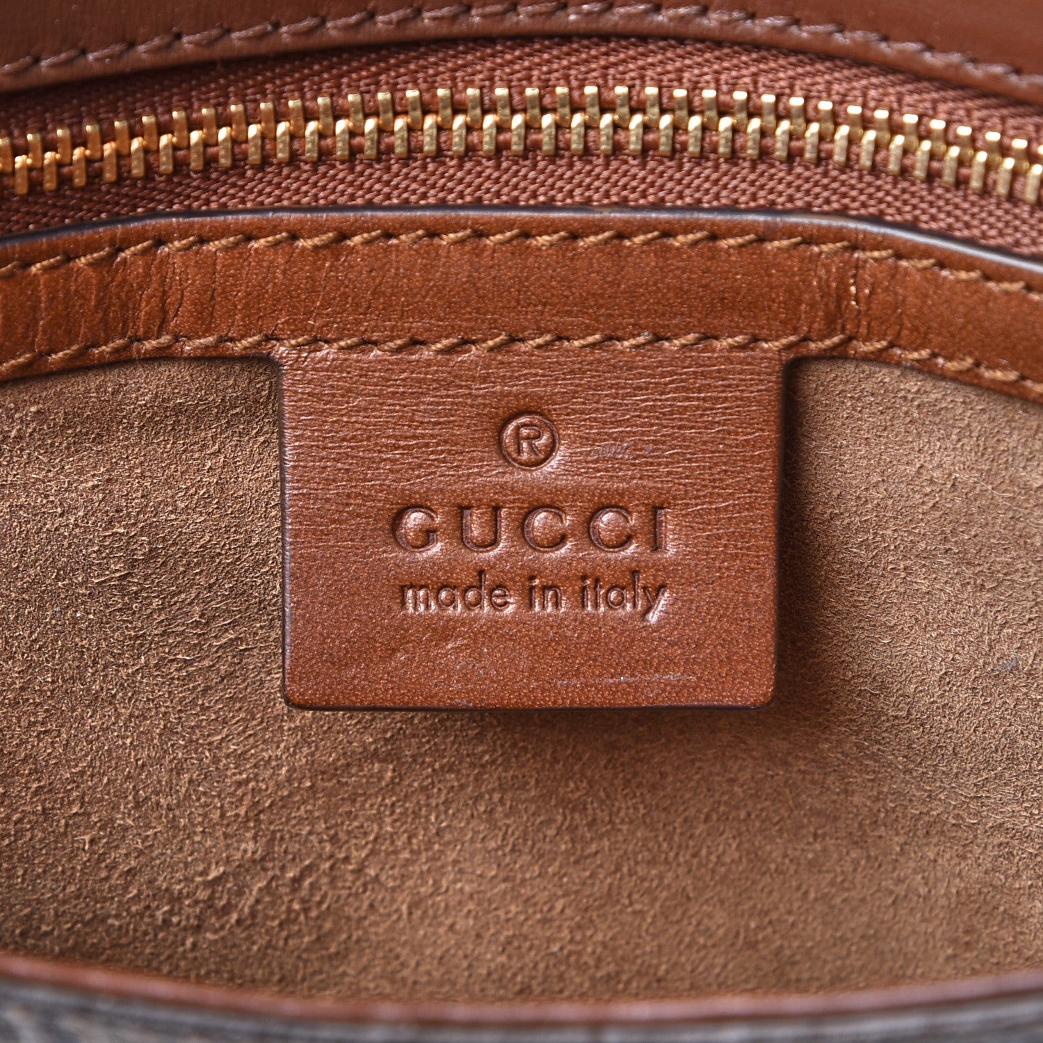 Gucci GG Supreme Monogram Medium Messenger Shoulder Bag Beige Cuir 6 of 7