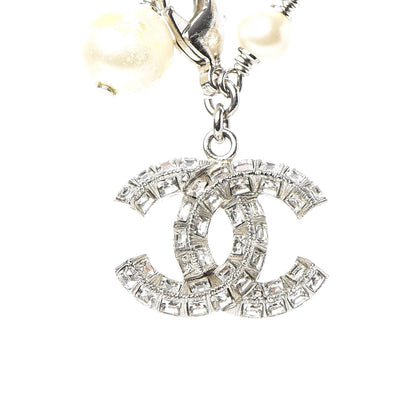 Chanel Crystal Pearl CC Bracelet Silver 3 of 5