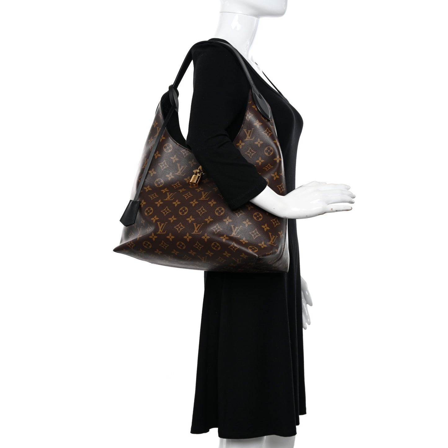 Monogram Flower Hobo Black