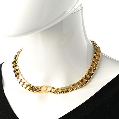 Christian Dior Metal Danseuse Etoile Chain Choker Necklace Gold 2 of 8