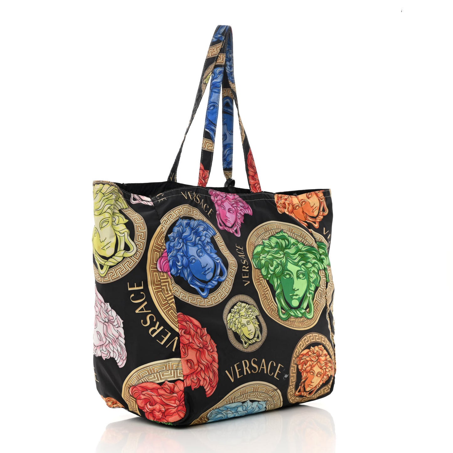 Nylon Medusa Print Tote Multicolor