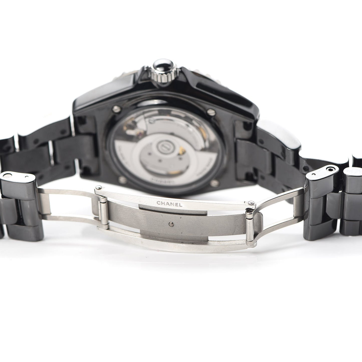 Stainless Steel Ceramic Diamond 38mm J12 Automatic Watch Black