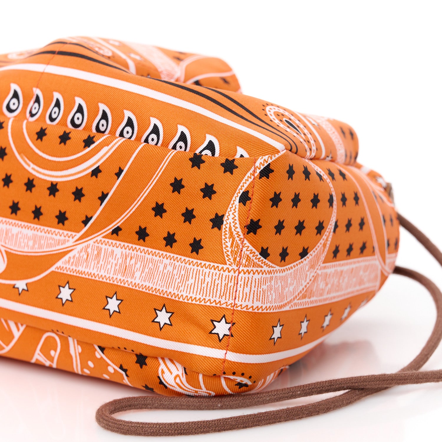Hermes Barenia Silk Eperons d'Or Fourbi 25 MM Pouch Orange Fauve 9 of 9