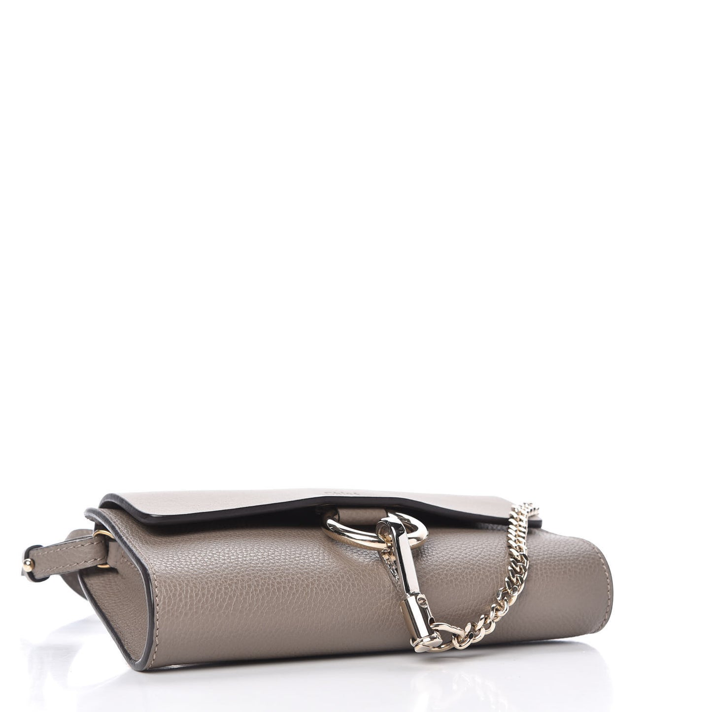 Suede Calfskin Mini Faye Shoulder Bag Motty Grey