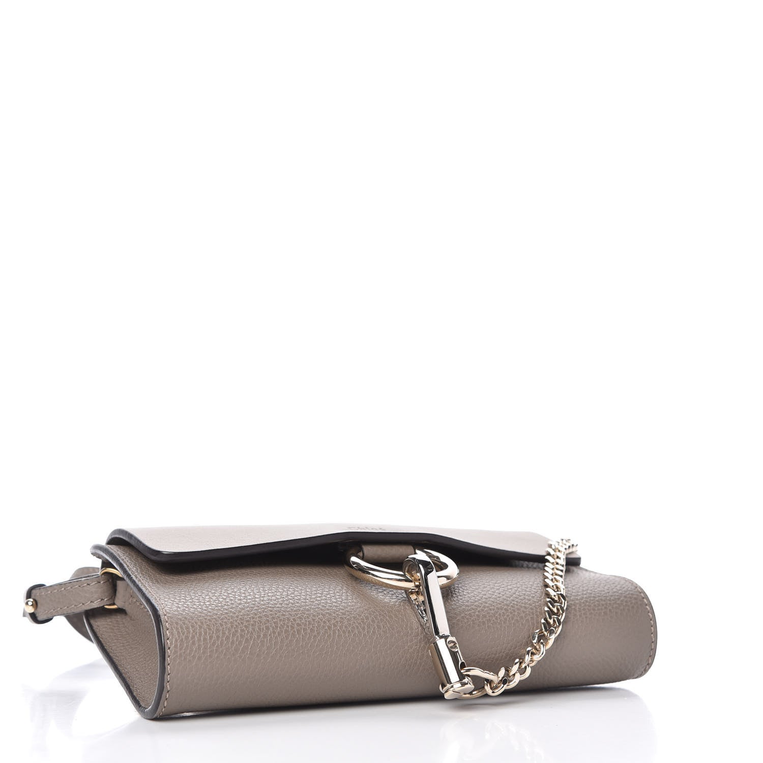 Chloe Suede Calfskin Mini Faye Shoulder Bag Motty Grey 4 of 10