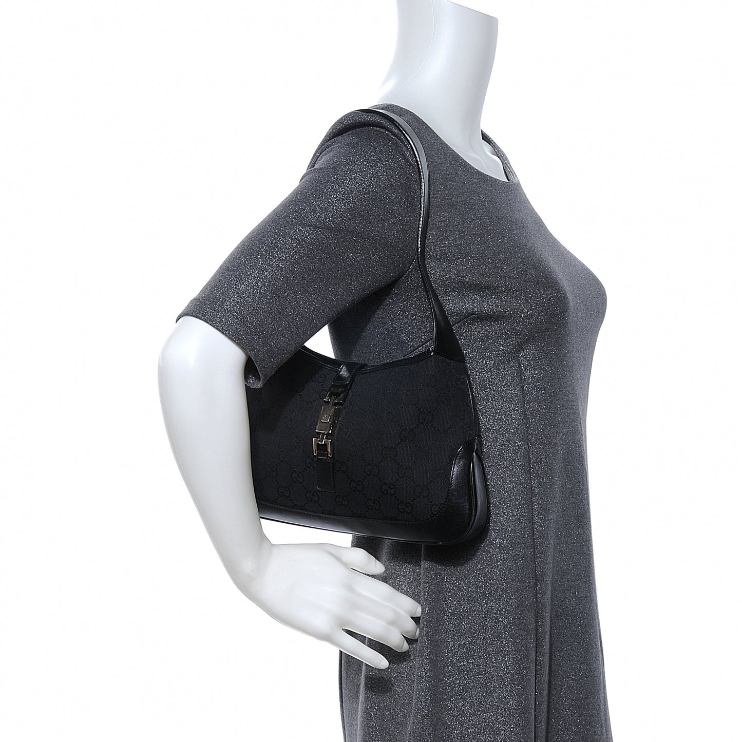 Monogram Small Jackie O Hobo Black