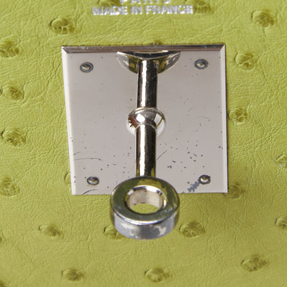 Hermes Ostrich Kelly Sellier 32 Vert Anis 22 of 34