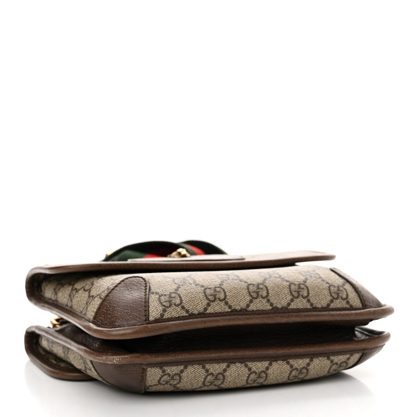 GG Supreme Monogram Web Small Neo Vintage Double Flap Messenger Bag Beige New Acero
