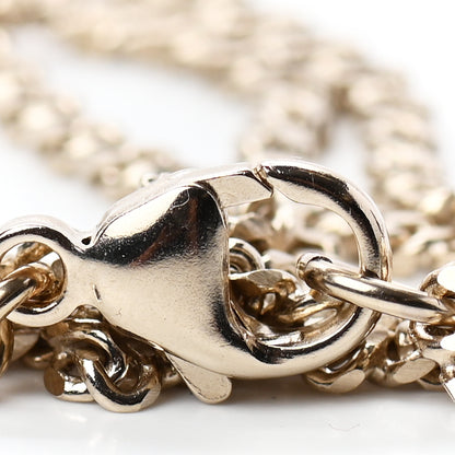 Chanel Crystal CC Pendant Necklace Gold 6 of 6
