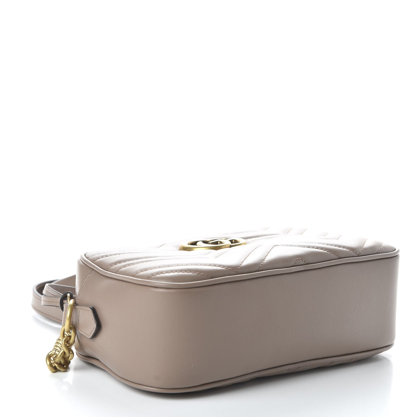 Calfskin Matelasse Small GG Marmont Chain Shoulder Bag Porcelain Rose