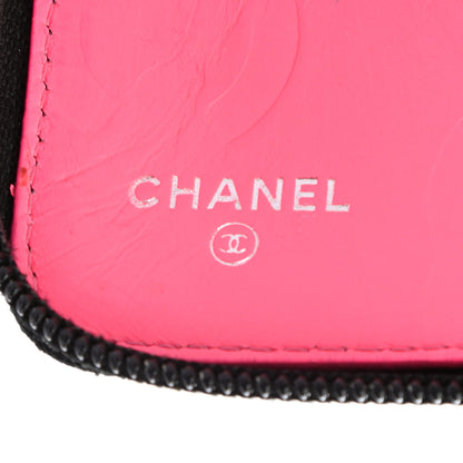 Chanel Calfskin Quilted Cambon Zip Around Organizer Wallet Black 6 of 8