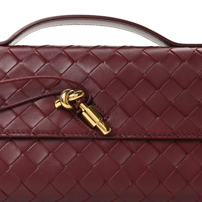 Bottega Veneta Nappa Intrecciato Long Andiamo Top Handle Clutch Barolo 7 of 10
