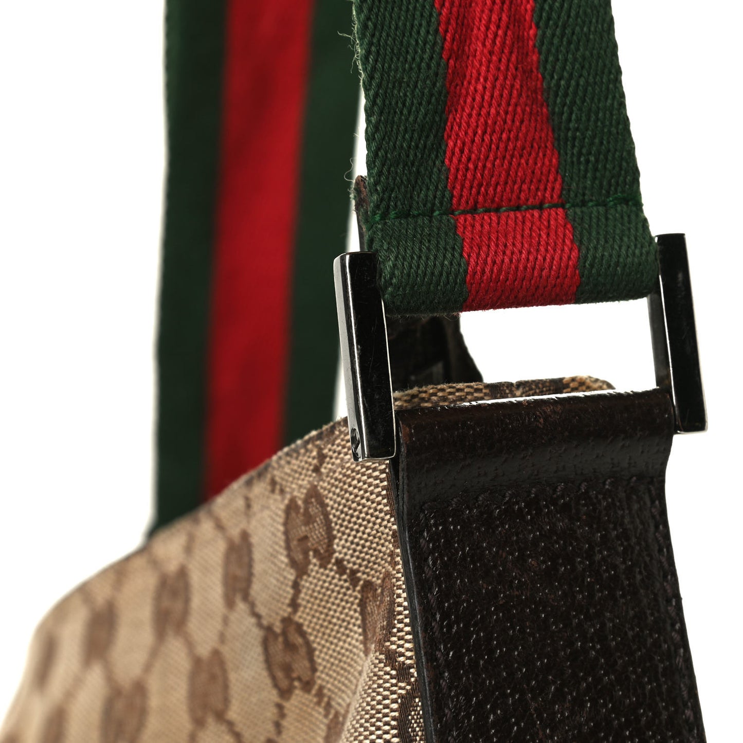 Monogram Web Medium Flat Messenger Bag Brown