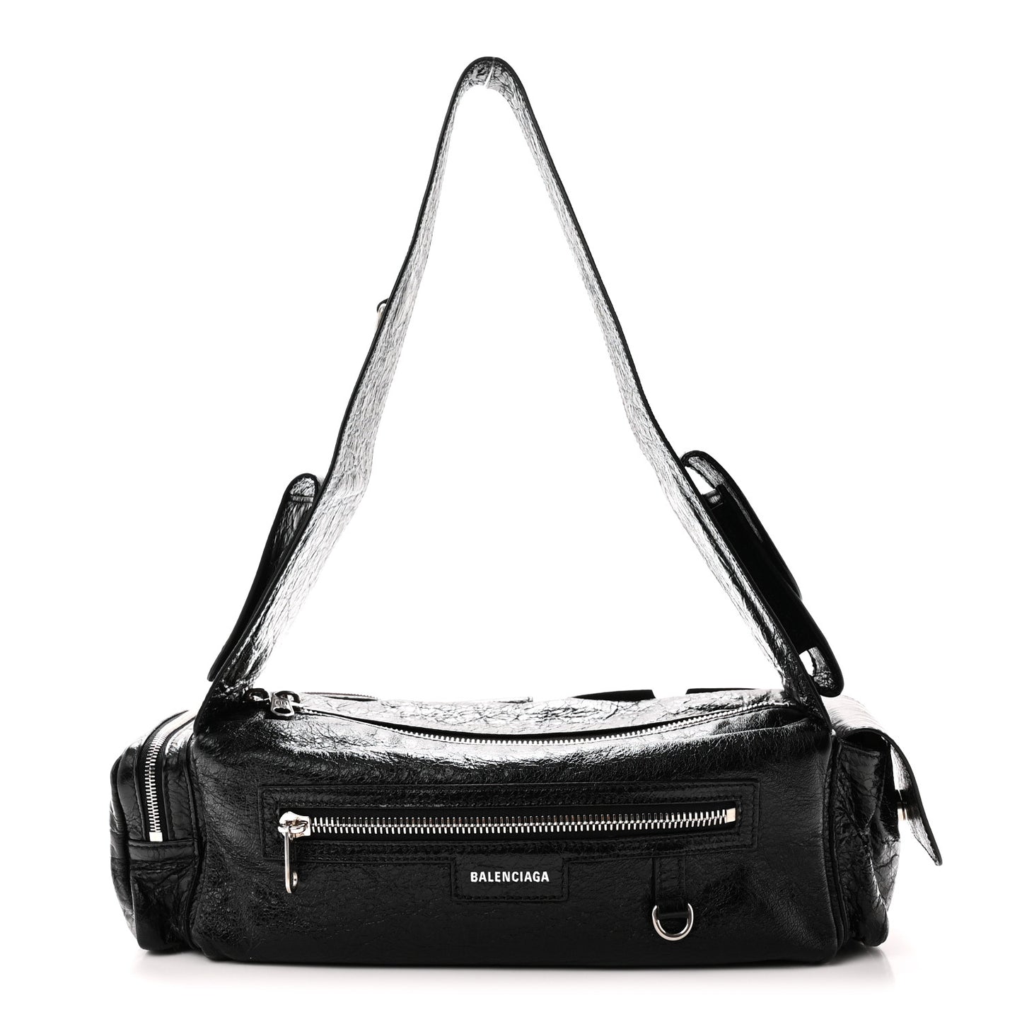 Agneau Arena Superbusy XS Sling Zip Shoulder Bag Black Black