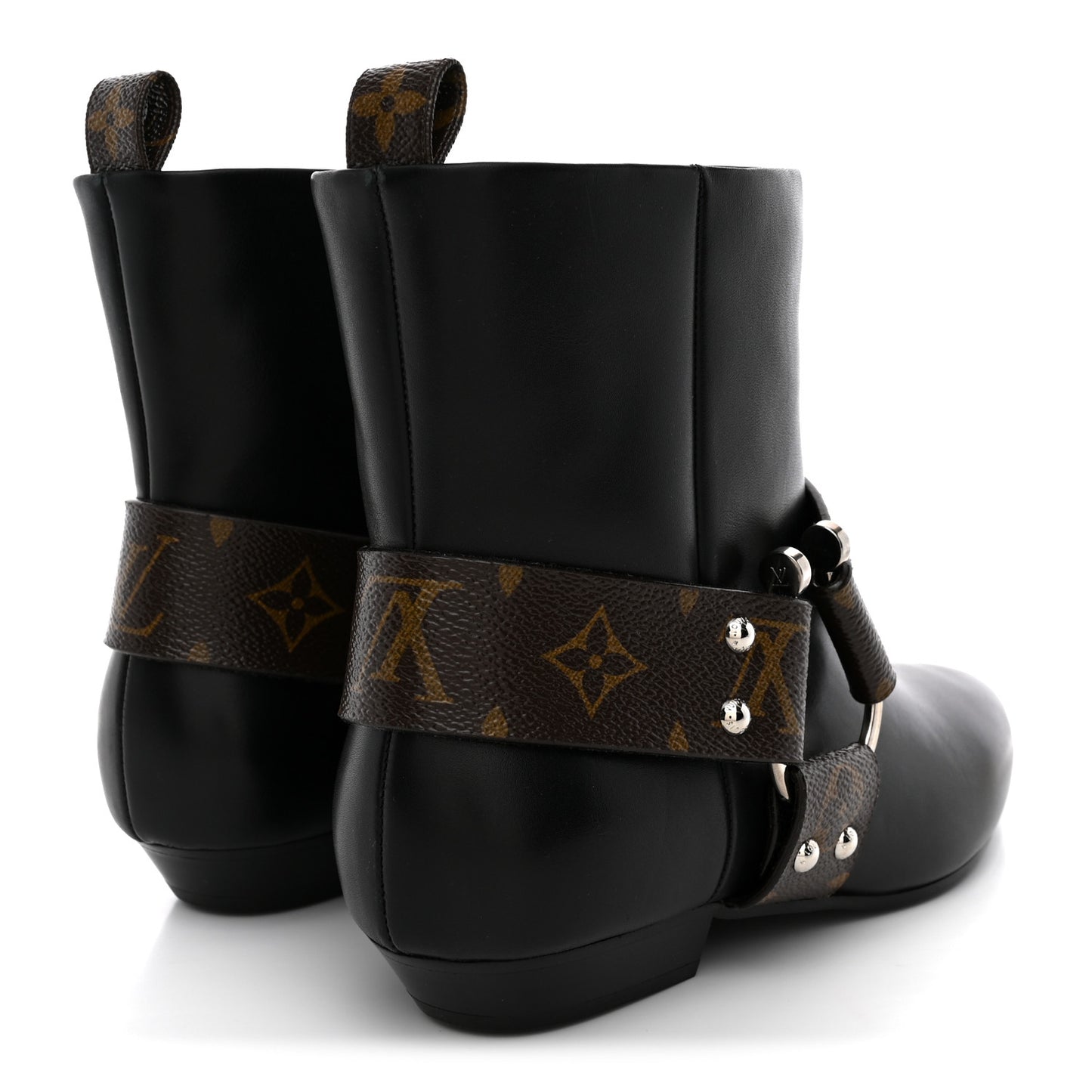Calfskin Monogram Rhapsody Ankle Boots 38 Black
