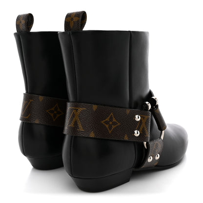 Louis Vuitton Calfskin Monogram Rhapsody Ankle Boots 38 Black 5 of 11