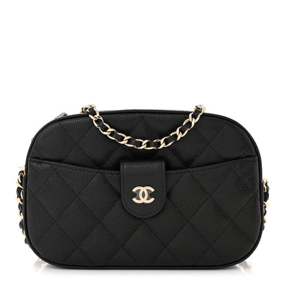 Chanel Caviar Quilted Chain Camera Bag Black 1 of 11