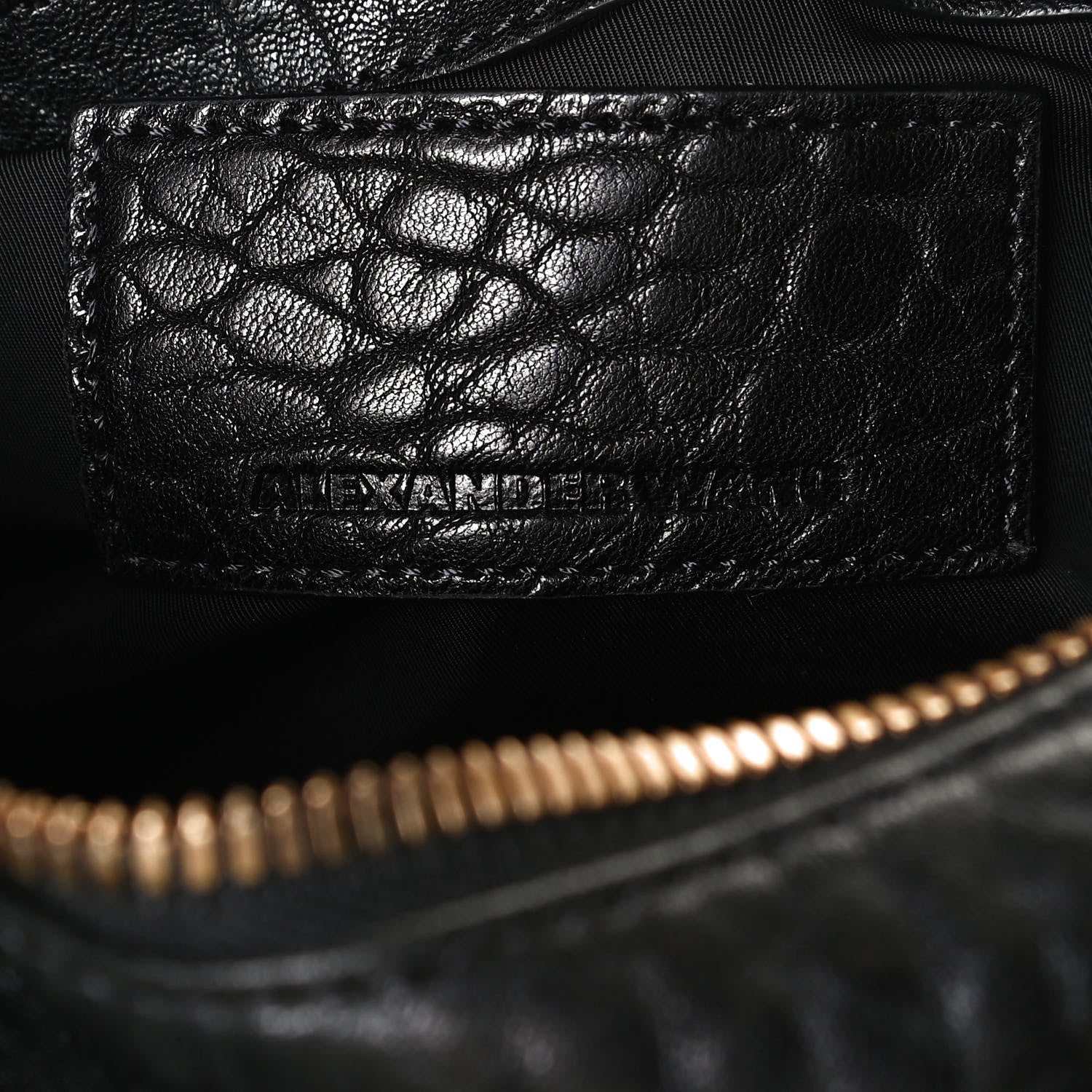 Alexander Wang Pebbled Lambskin Rocco Black Antique Brass Hardware 6 of 11