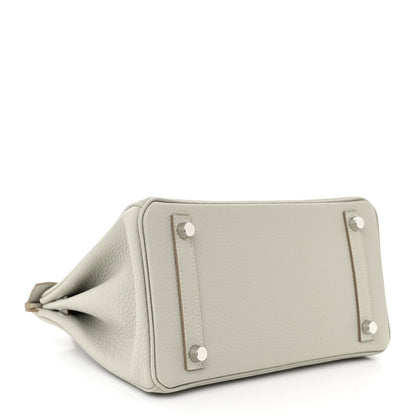 Hermes Togo Verso Birkin 25 Gris Perle Nata 4 of 11