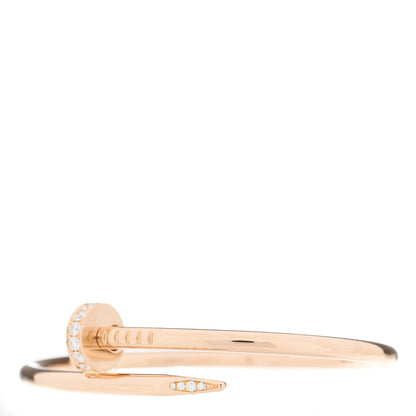 Cartier 18K Pink Gold Diamond Juste Un Clou Bracelet 16 2 of 3