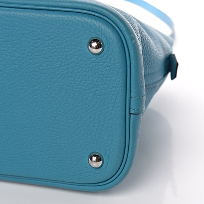 Hermes Taurillon Clemence Bolide 35 Turquoise 12 of 15