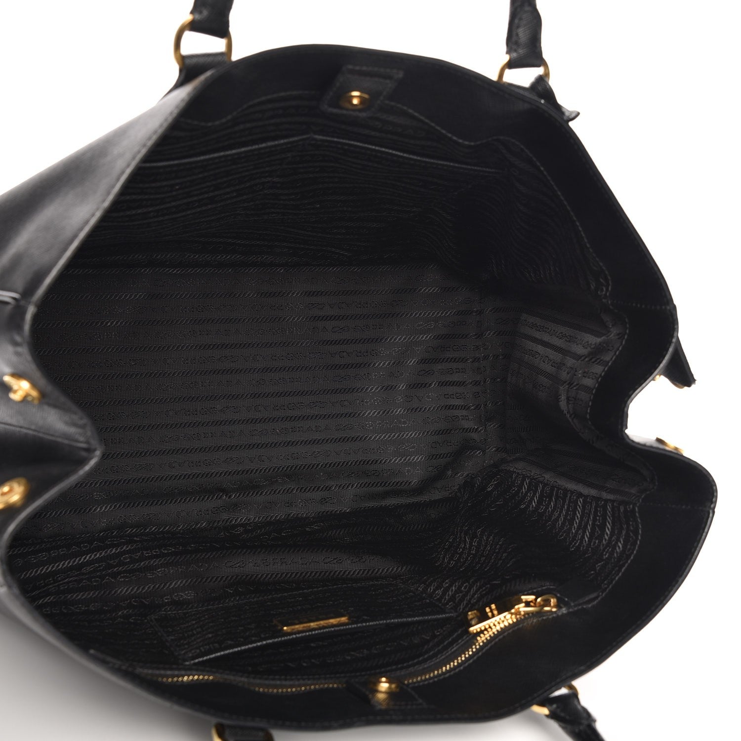 Prada Saffiano Lux Extra Large Tote Black 5 of 9