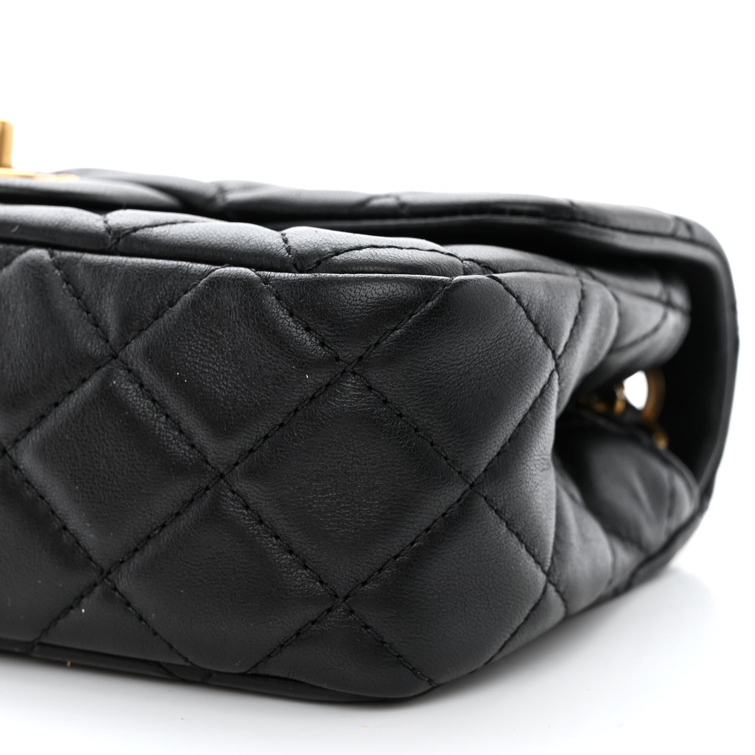 Chanel Lambskin Quilted Mini Rectangular Pearl Crush Flap Black 10 of 11
