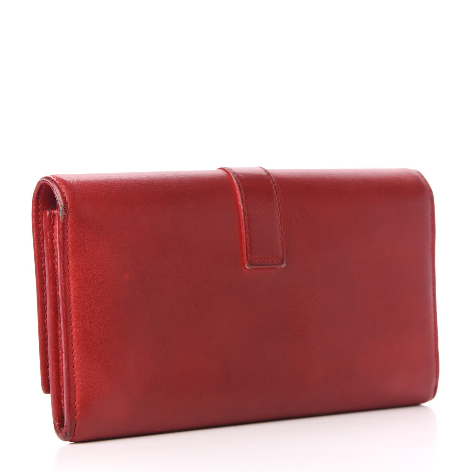 Saint Laurent Calfskin Classic Y Ligne Clutch Red 3 of 6