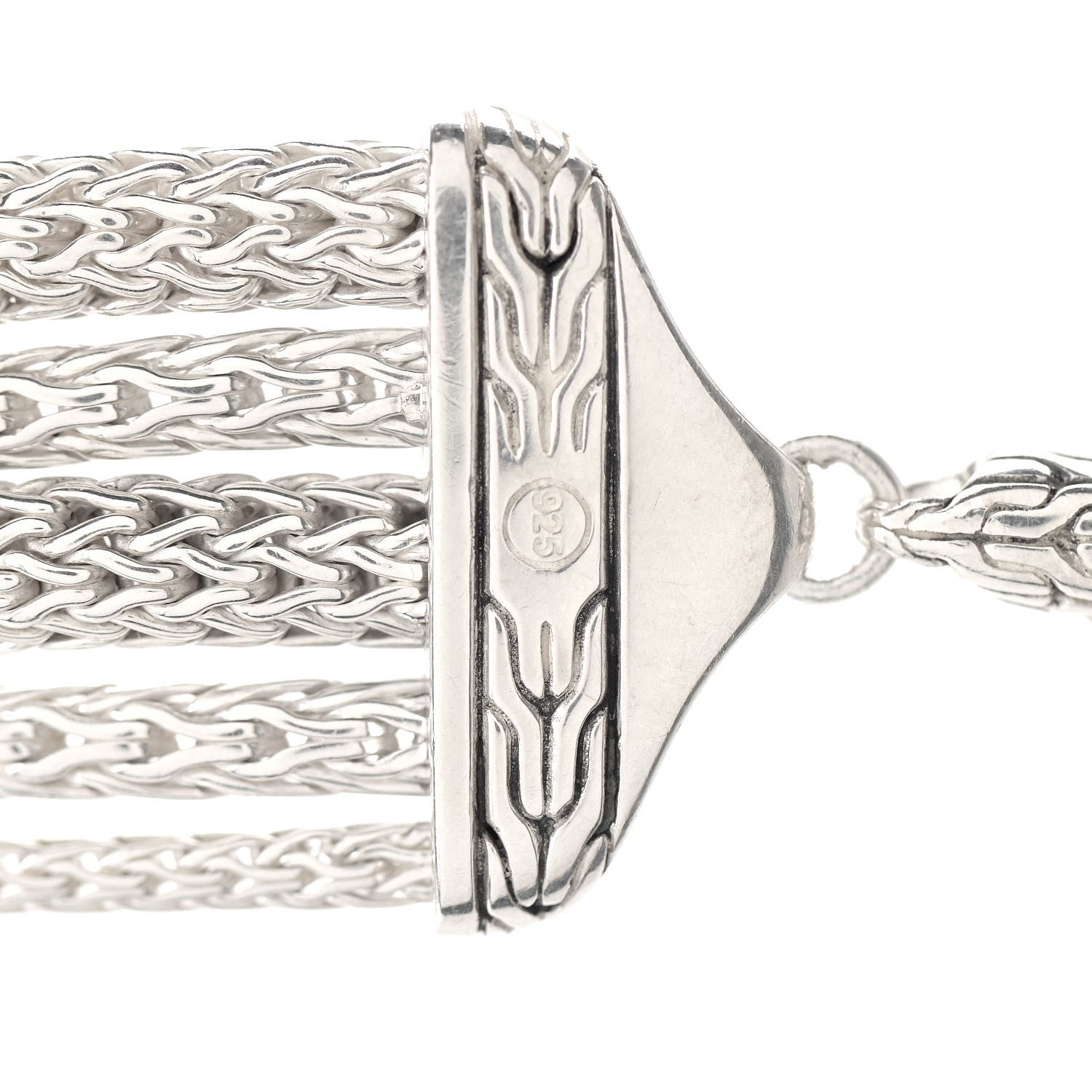 John Hardy Sterling Silver Classic Chain 5 Row Necklace 5 of 5