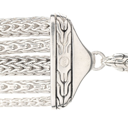 John Hardy Sterling Silver Classic Chain 5 Row Necklace 5 of 5