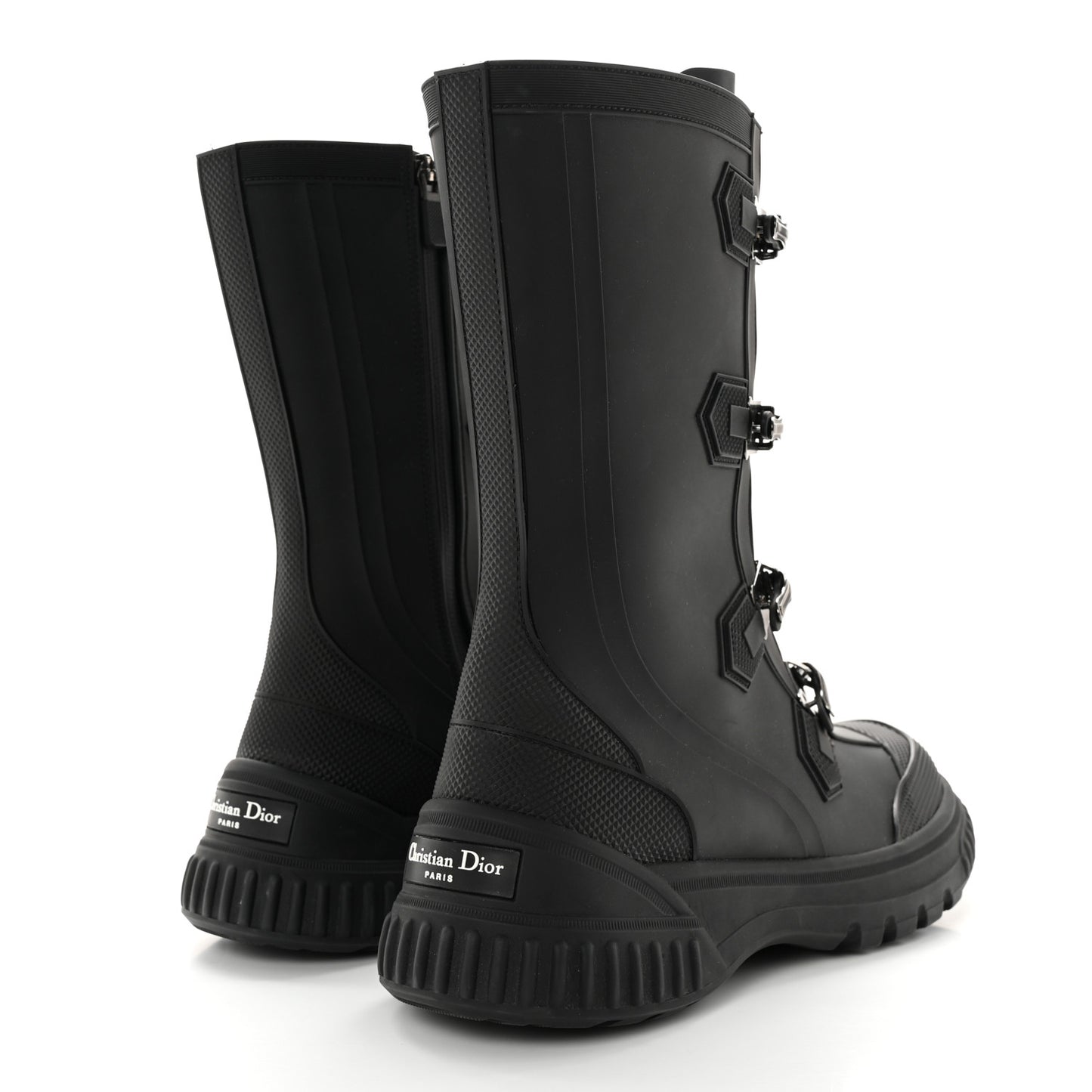 Neoprene Rubber Diorground Low Boots 38 Black
