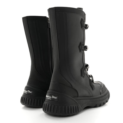 Christian Dior Neoprene Rubber Diorground Low Boots 38 Black 4 of 9