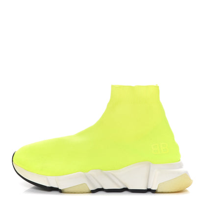 Balenciaga Neoprene Knit Womens Speed Sneakers 40 Yellow Fluo 1 of 11