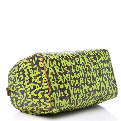 Louis Vuitton Monogram Graffiti Speedy 30 Green 4 of 16