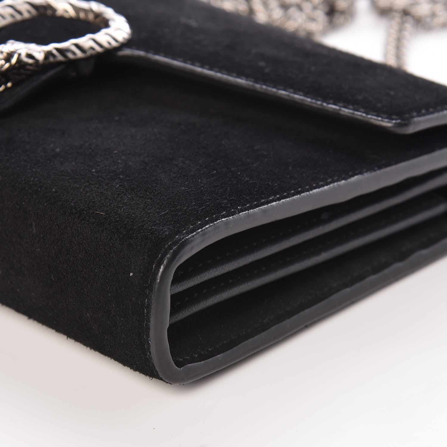 Gucci Suede Mini Dionysus Chain Wallet Black 9 of 9