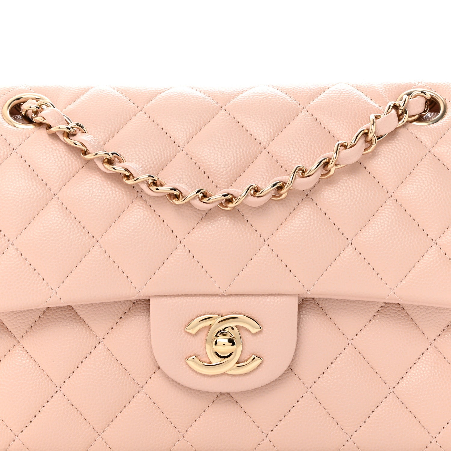 Chanel Caviar Quilted Small Double Flap Light Pink 8 of 10