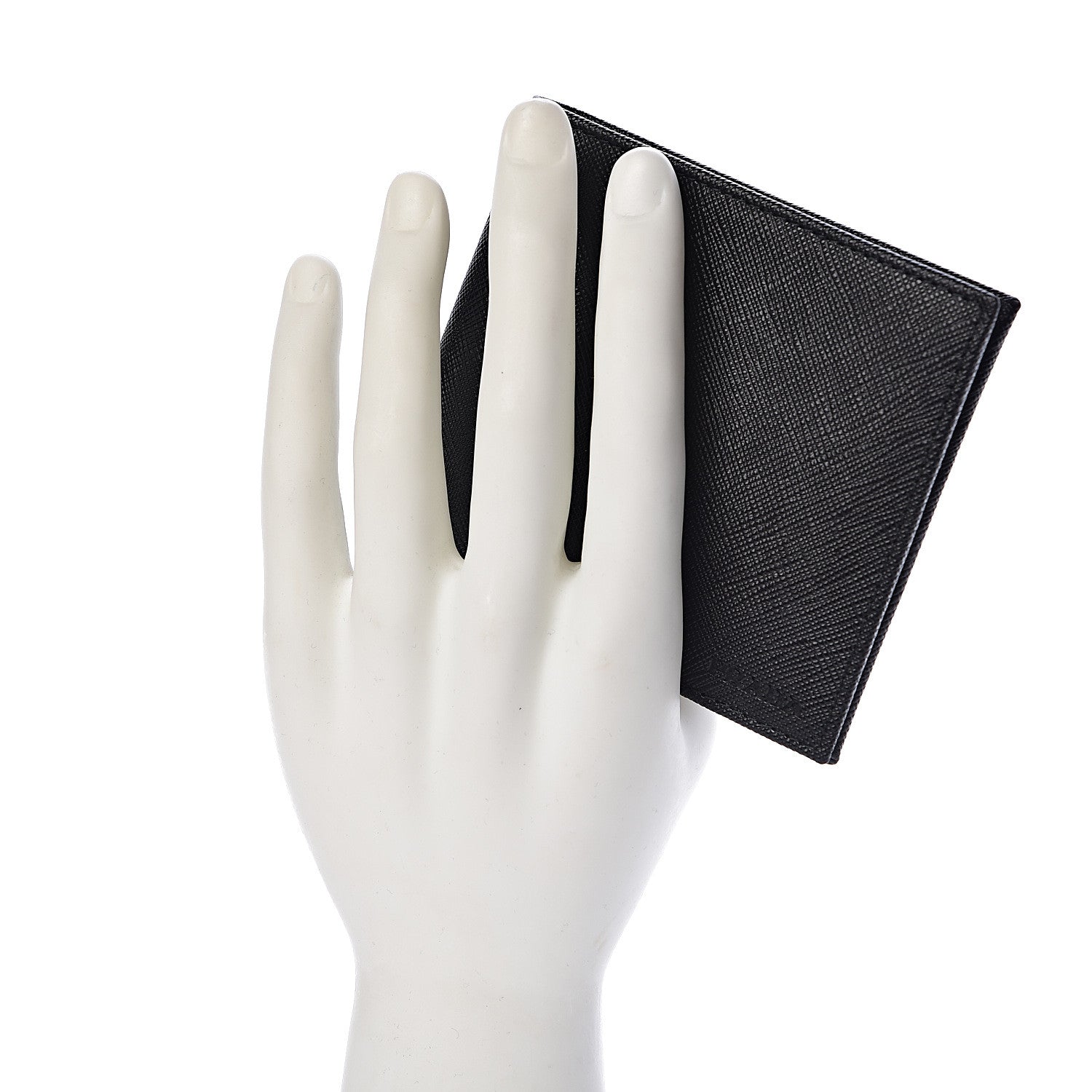 Prada Saffiano Bi-Fold Wallet Black 2 of 7