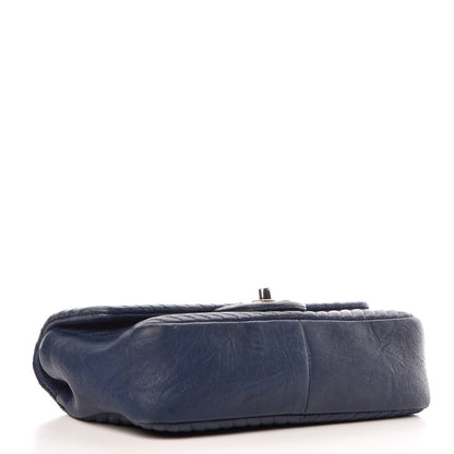 Chanel Calfskin Surpique Chevron Small Flap Navy 4 of 20