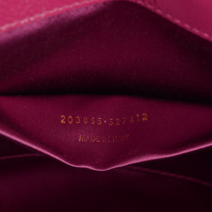 Saint Laurent Textured Patent Monogram Large Belle De Jour Clutch Fuchsia 7 of 7
