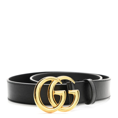 Gucci Plutone Calfskin Double G 30mm Belt 75 30 Black 1 of 5