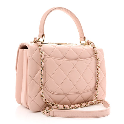 Chanel Lambskin Quilted Small Trendy Chain CC Flap Dual Handle Bag Light Pink 3 of 10