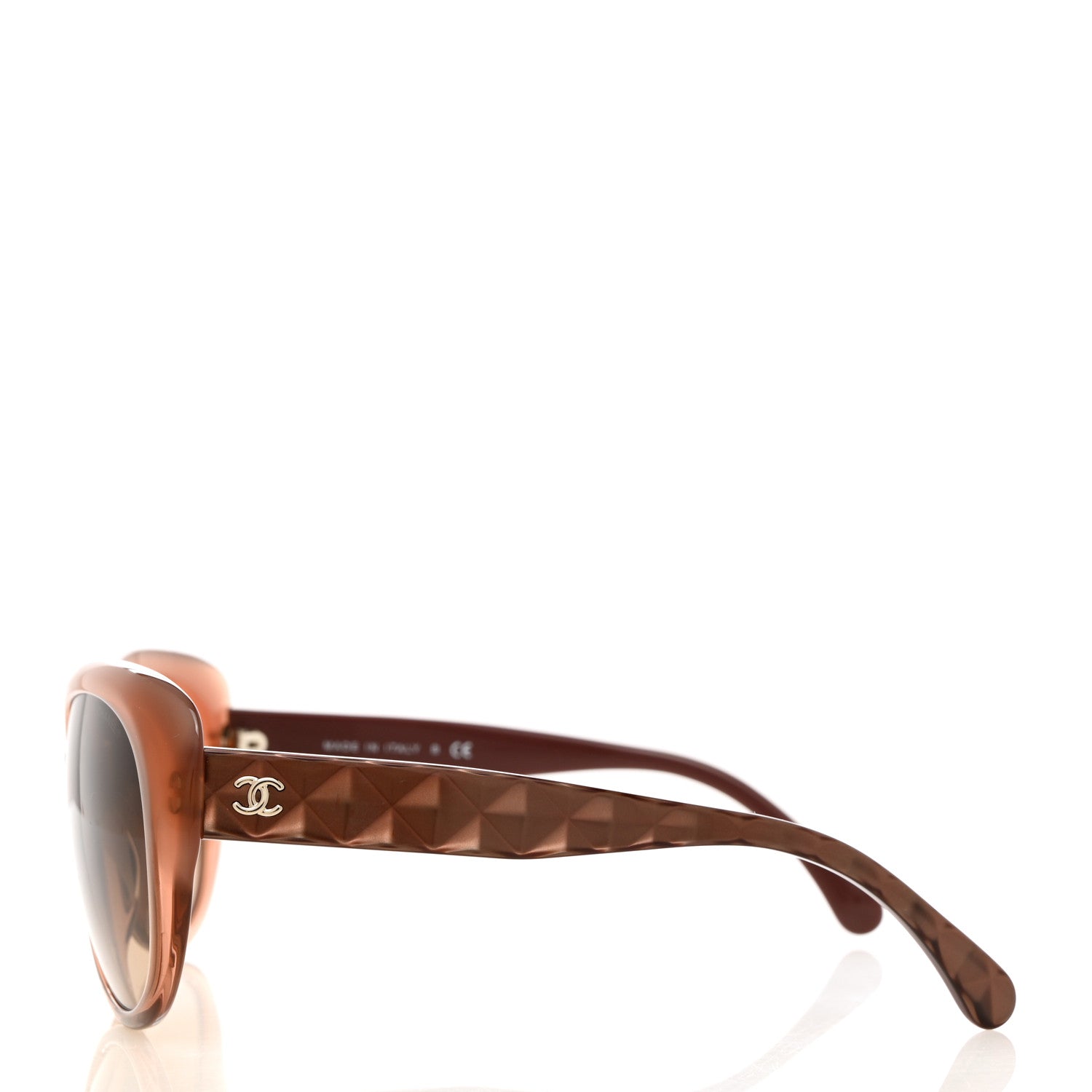 Chanel Acetate Quilted Sunglasses 5184 Tan 3 of 8