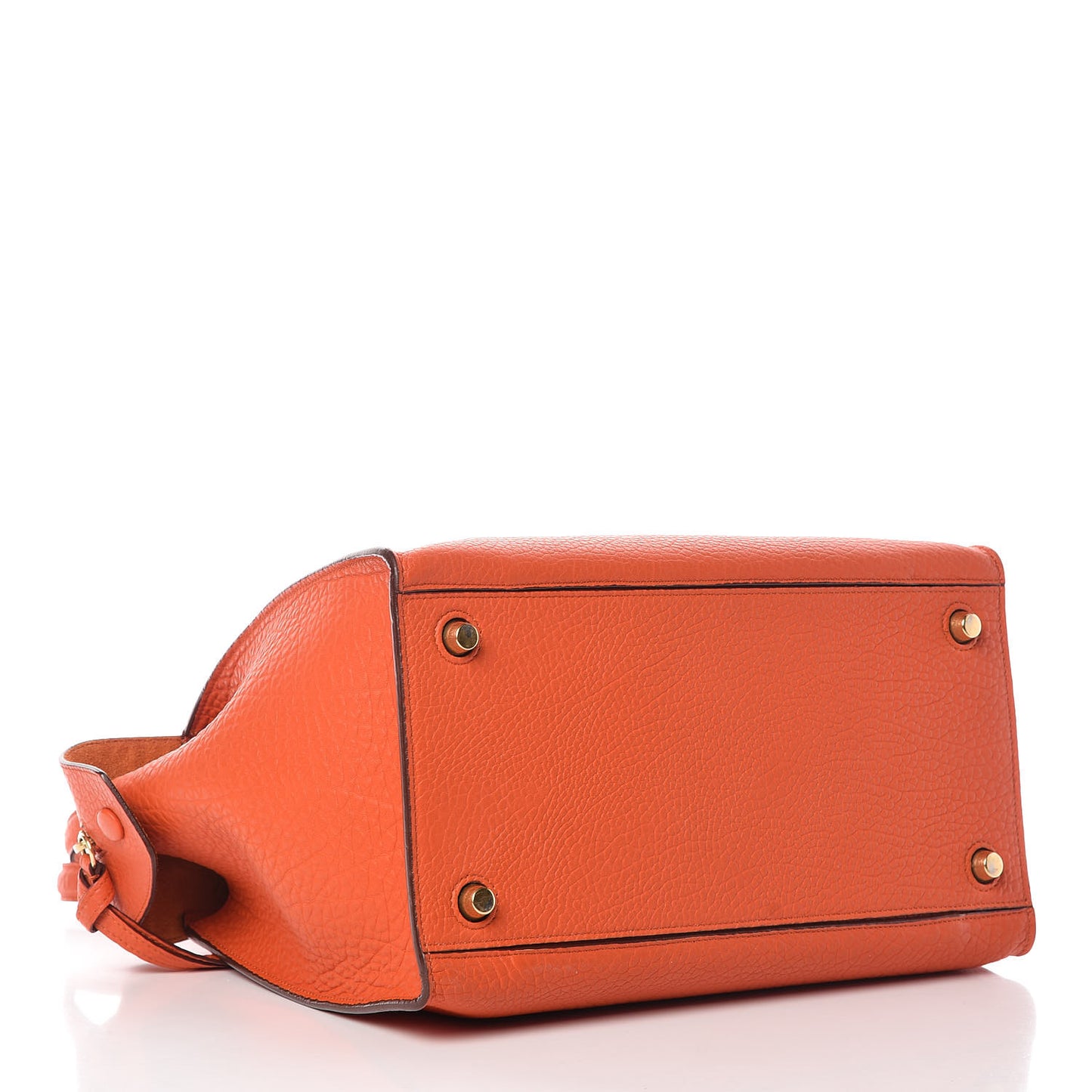 Bullhide Calfskin Small Ring Handbag Burnt Orange